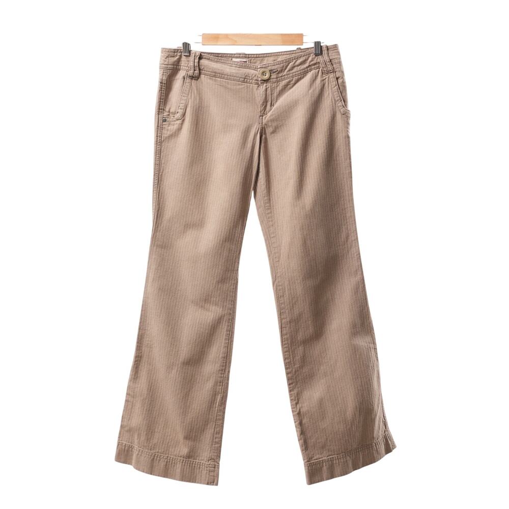 Mossimo Supply Co. Wide Leg Pants Womens 7 Brown Chevron Y2K Baggy Hippie Casual